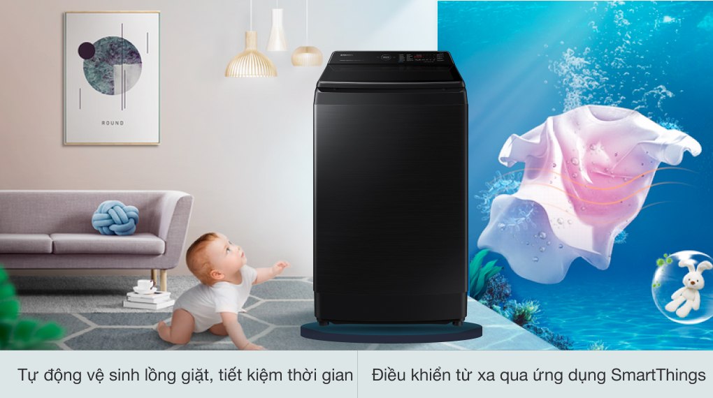 Máy Giặt Samsung Inverter 12 Kg WA12CG5886BVSV